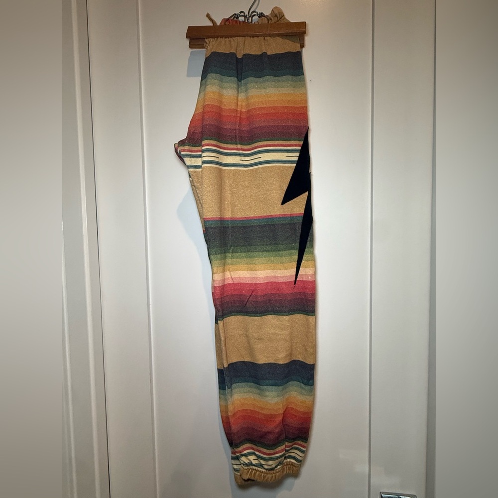 Aviator Nation Rainbow Joggers with Bolt- Small